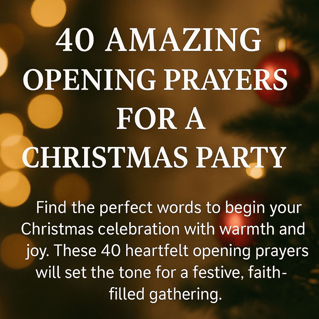 40 Amazing Opening Prayer for Christmas Party with Bible Verses 2026