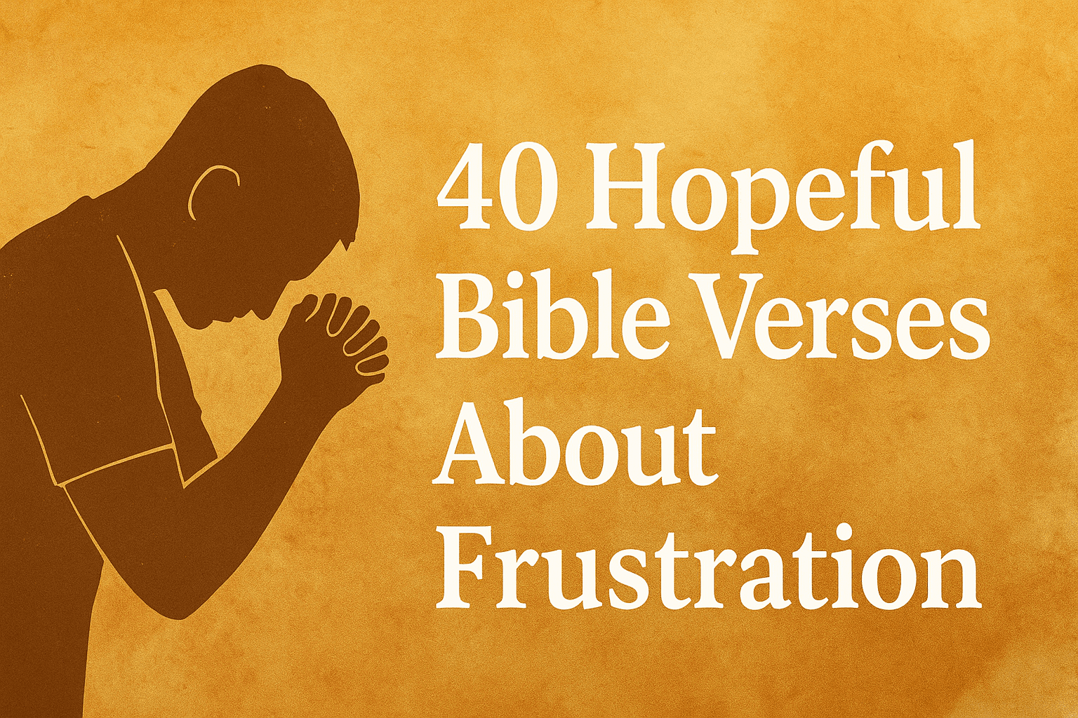 40 Hopeful Bible Verses About Frustration 2026