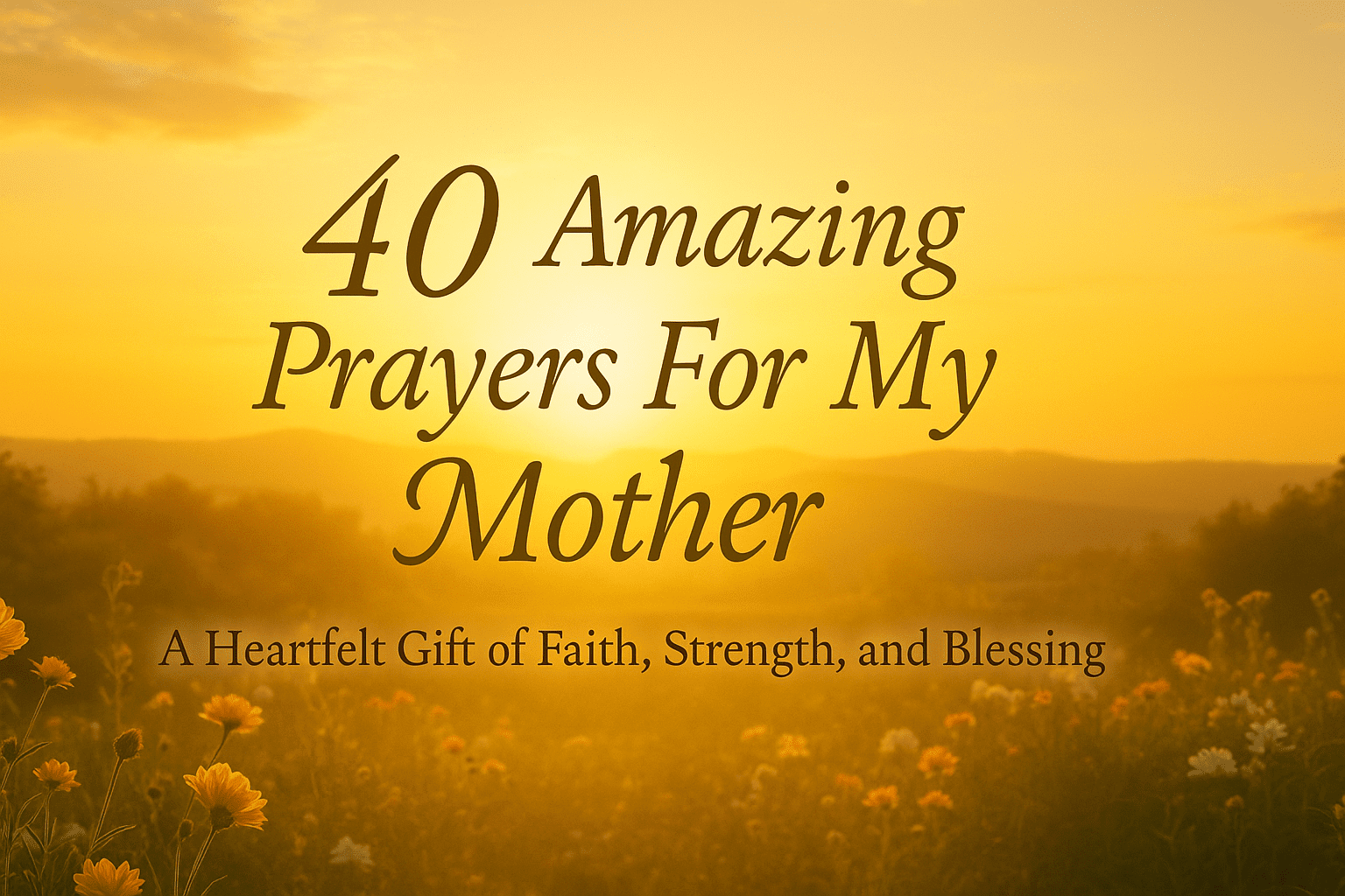40 Amazing Prayers For My Mother 2026