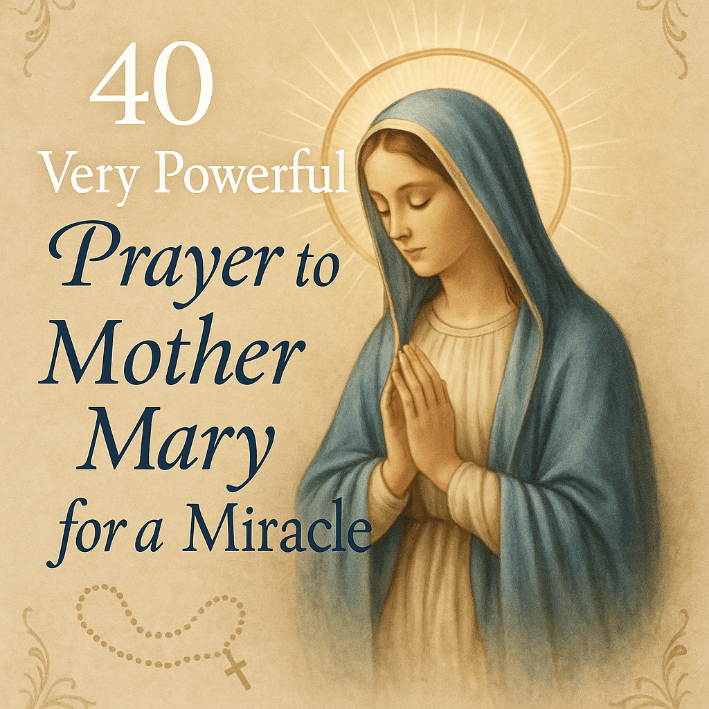 40 Very Powerful Prayer to Mother Mary for a Miracle 2026